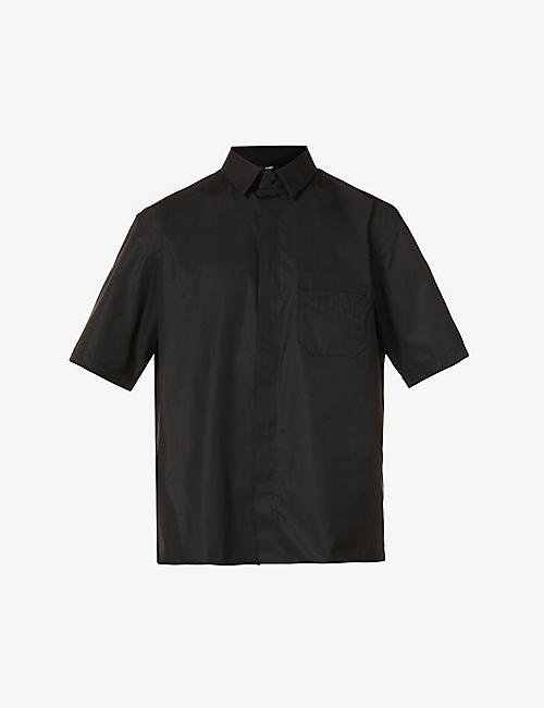 FENDI: Short-sleeved regular-fit cotton shirt