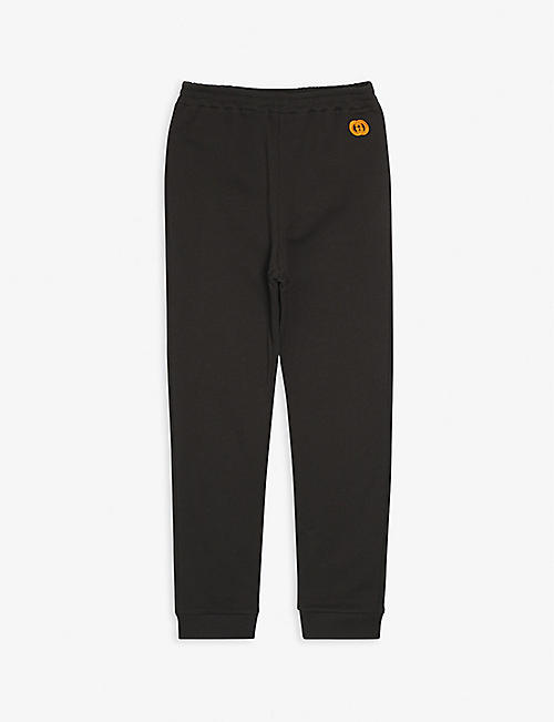GUCCI: Logo-embroidered mid-rise cotton jogging bottoms 6-12 years