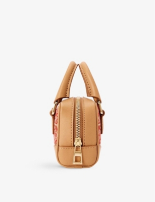 LOEWE Amazona nano leather and canvas top-handle bag