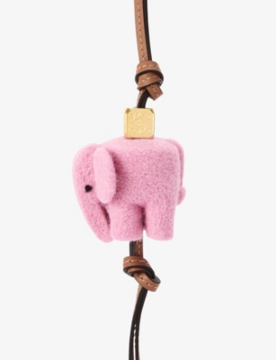 Shop Loewe Candy Elephant Felt And Leather Charm