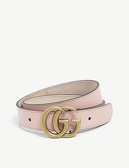 GUCCI: Double G leather belt 2-8 years