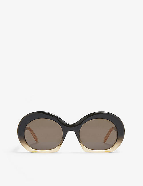 LOEWE: G832270X06 half moon-framed acetate sunglasses