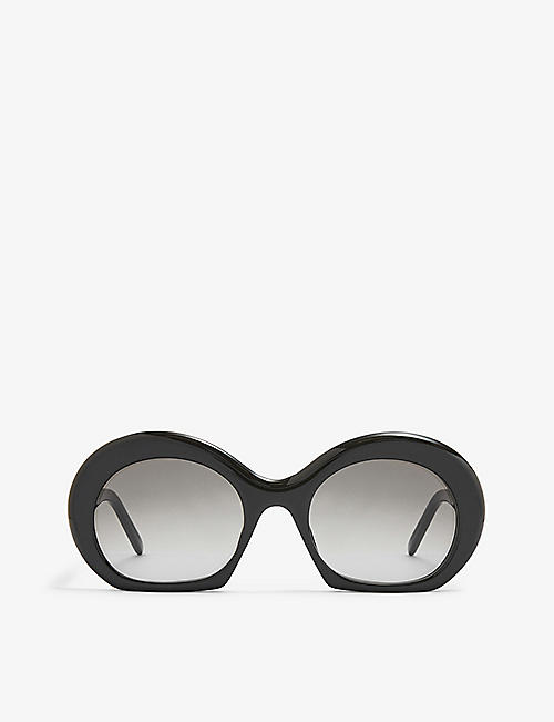 LOEWE: G832270X06 half moon-framed acetate sunglasses