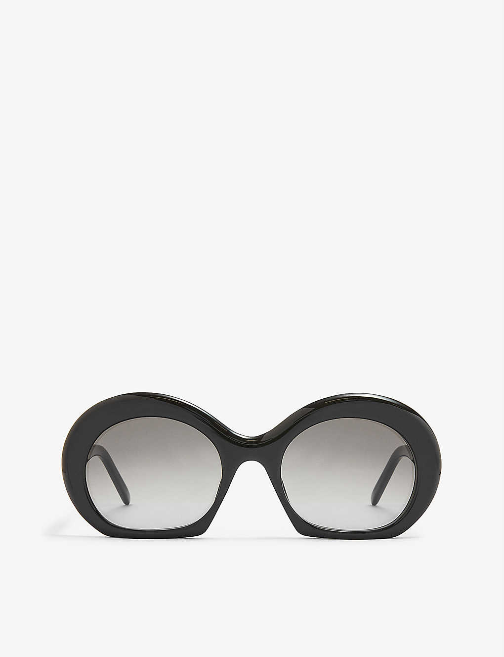 Shop Loewe Women's Shiny Black G832270x06 Half Moon-framed Acetate Sunglasses