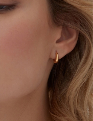 RACHEL JACKSON: 22ct yellow-gold plated sterling-silver hoop earrings
