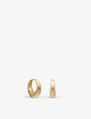 RACHEL JACKSON: 22ct yellow-gold plated sterling-silver hoop earrings