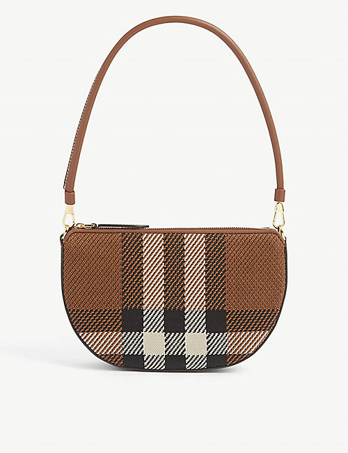 BURBERRY: Olympia small cotton shoulder bag