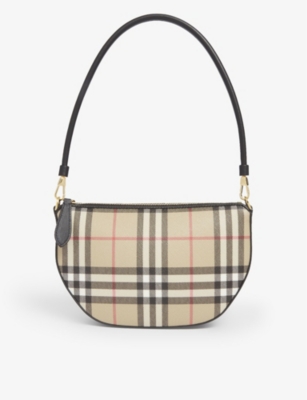 BURBERRY Olympia checked canvas shoulder bag