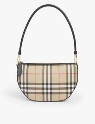 BURBERRY Olympia checked canvas shoulder bag Selfridges