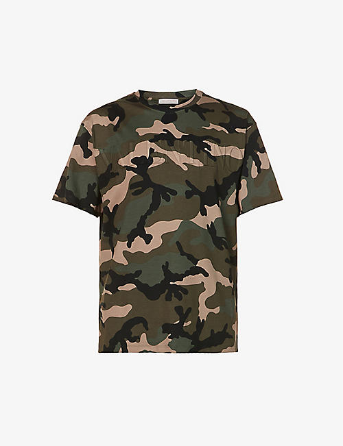 VALENTINO: Camouflage-print regular-fit cotton-jersey T-shirt