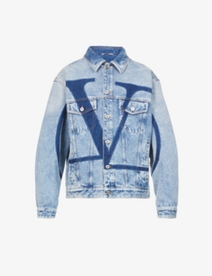 Valentino large store logo denim jacket