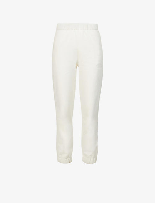 GANNI: Isoli tapered high-rise organic cotton-blend jogging bottoms
