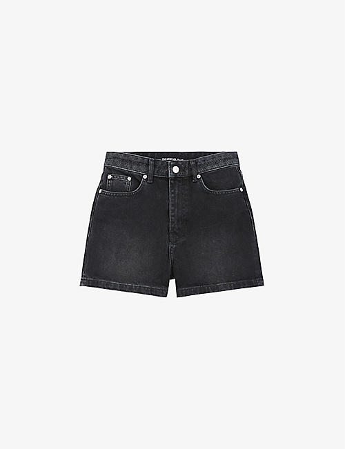 THE KOOPLES: Faded high-rise denim shorts