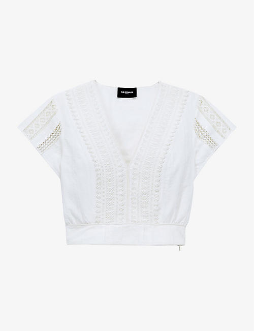 THE KOOPLES: Embroidered cotton top