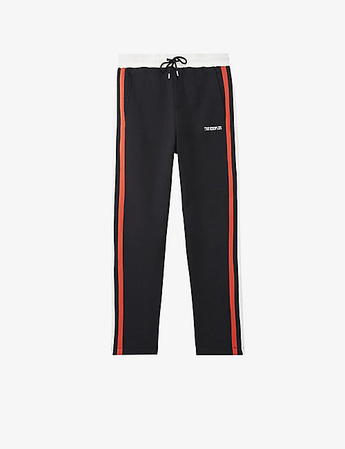 THE KOOPLES: Logo-embroidered side-stripe cotton-jersey jogging bottoms