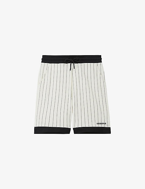 THE KOOPLES: Striped cotton baseball shorts