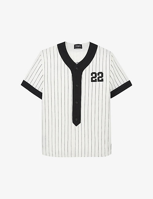 THE KOOPLES: Striped baseball-style cotton T-shirt