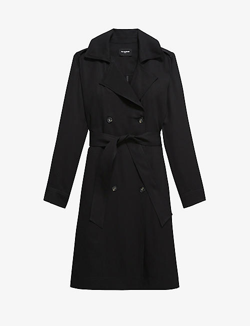 THE KOOPLES: Belted double-breasted woven trench coat
