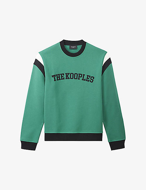 THE KOOPLES: Logo-print cotton-fleece sweatshirt