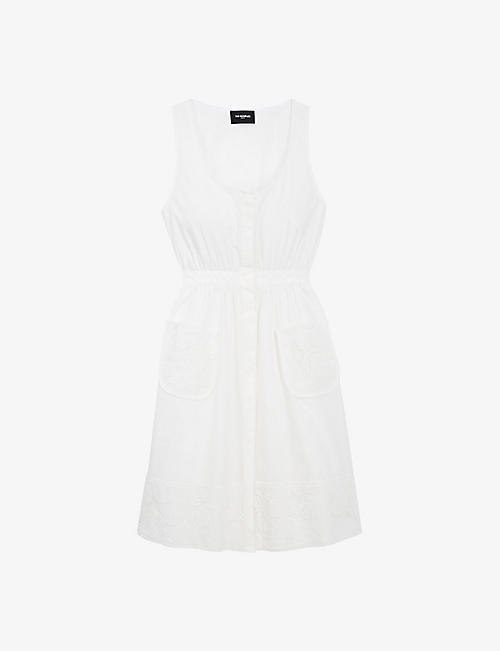 THE KOOPLES: Smocked-waist A-line cotton dress