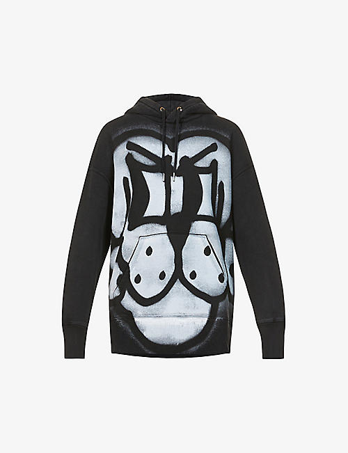 GIVENCHY: Dog-graphic relaxed-fit cotton-jersey hoody