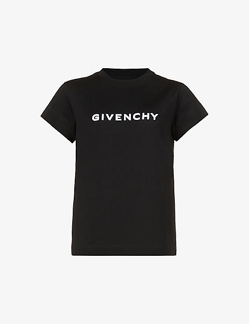 GIVENCHY: Logo-embroidered slim-fit cotton-jersey T-shirt