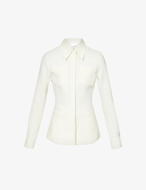 VICTORIA BECKHAM: Fitted 70s stretch-crepe shirt