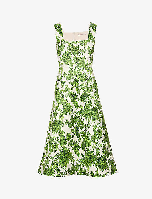 EMILIA WICKSTEAD: Petra floral-print crepe midi dress