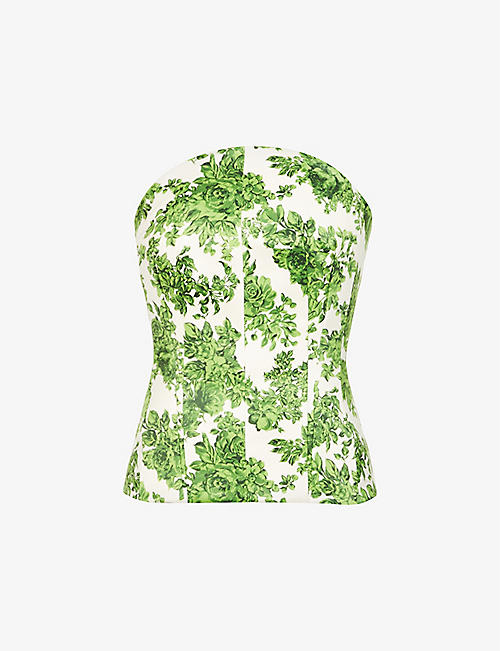 EMILIA WICKSTEAD: Gerty floral-print woven top