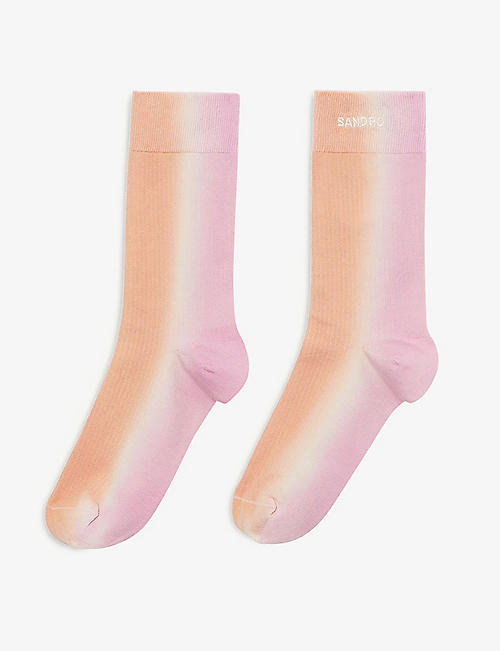 SANDRO: Dava tie-dye cotton-blend socks