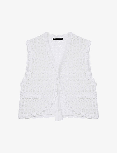 MAJE: Vochetine crochet-cotton jacket