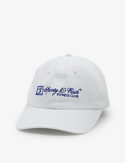 SPORTY & RICH: Fitness Club logo-embroidered cotton cap
