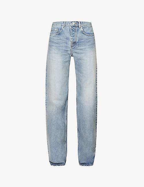 BALENCIAGA: Regular straight-leg mid-rise jeans