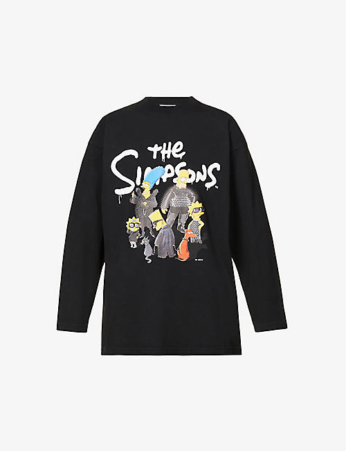 BALENCIAGA: The Simpsons graphic-print cotton-jersey T-shirt