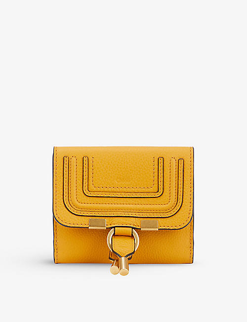 CHLOE: Marcie ring-embellished leather wallet