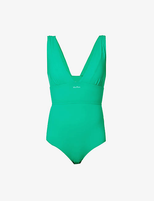 MAX MARA: Tania V-neck swimsuit