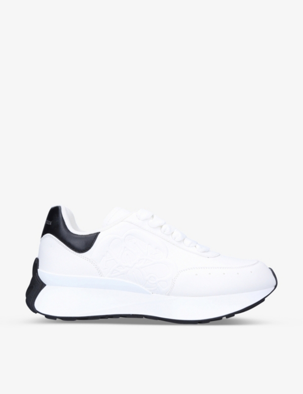 Women’s Sprint Runner logo-embossed leather trainers