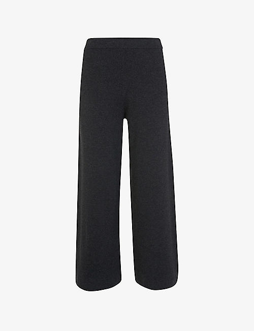 WHISTLES: Knitted wide-leg woven trousers