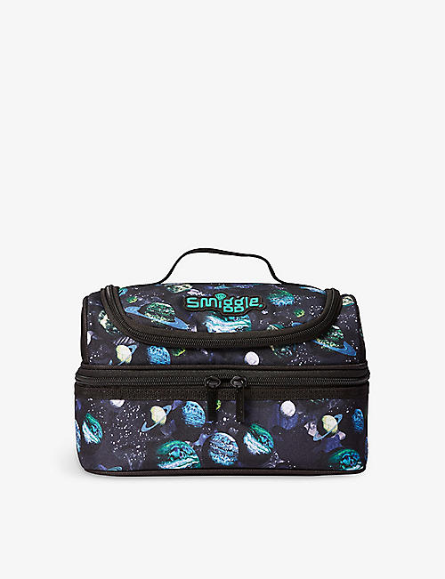SMIGGLE: Mirage graphic-print double-decker woven lunchbox
