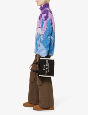 Shop Marc Jacobs Womens Black The Jacquard Small Tote Bag