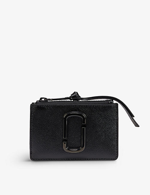 MARC JACOBS: Snapshot logo-plaque leather purse