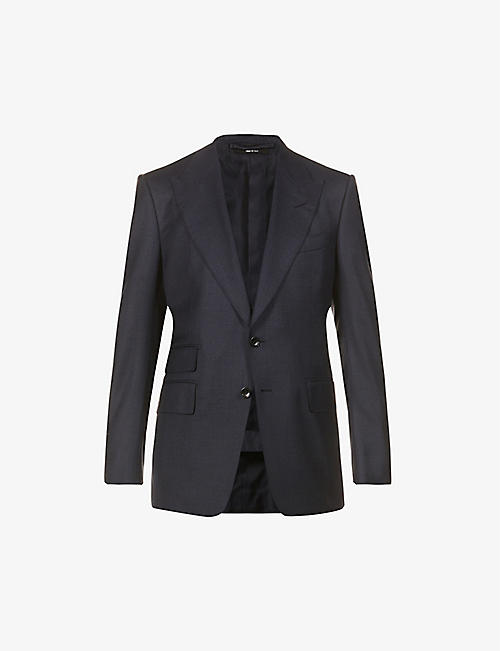 TOM FORD: Shelton-fit single-breasted straight wool suit