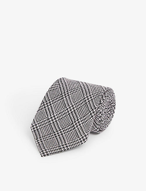 TOM FORD: Dogtooth wide-blade silk tie