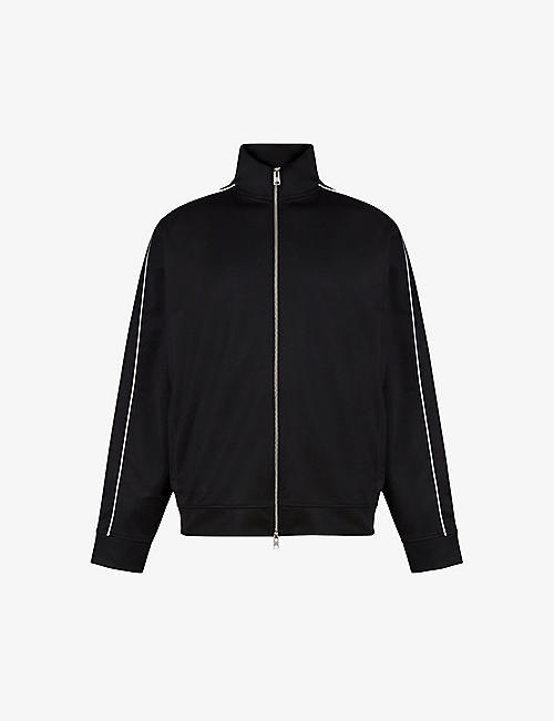 ALLSAINTS: Moreno striped-trimmed recycled-polyester blend jacket