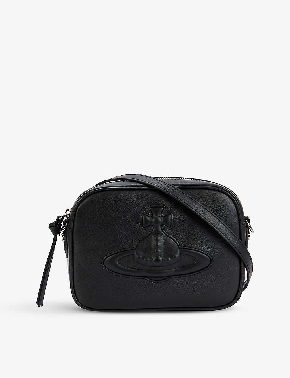 Vivienne Westwood Anna Logo-embossed Leather Camera Bag In Black
