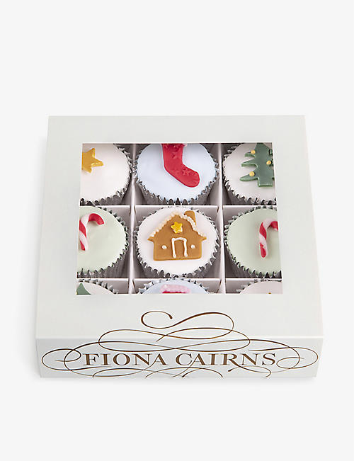 FIONA CAIRNS: Christmas fairy cakes box of nine