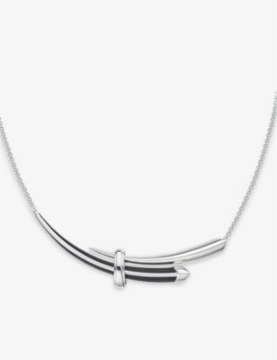 Shop Shaun Leane Women's Silver Sabre Sterling Silver And Ceramic Necklace