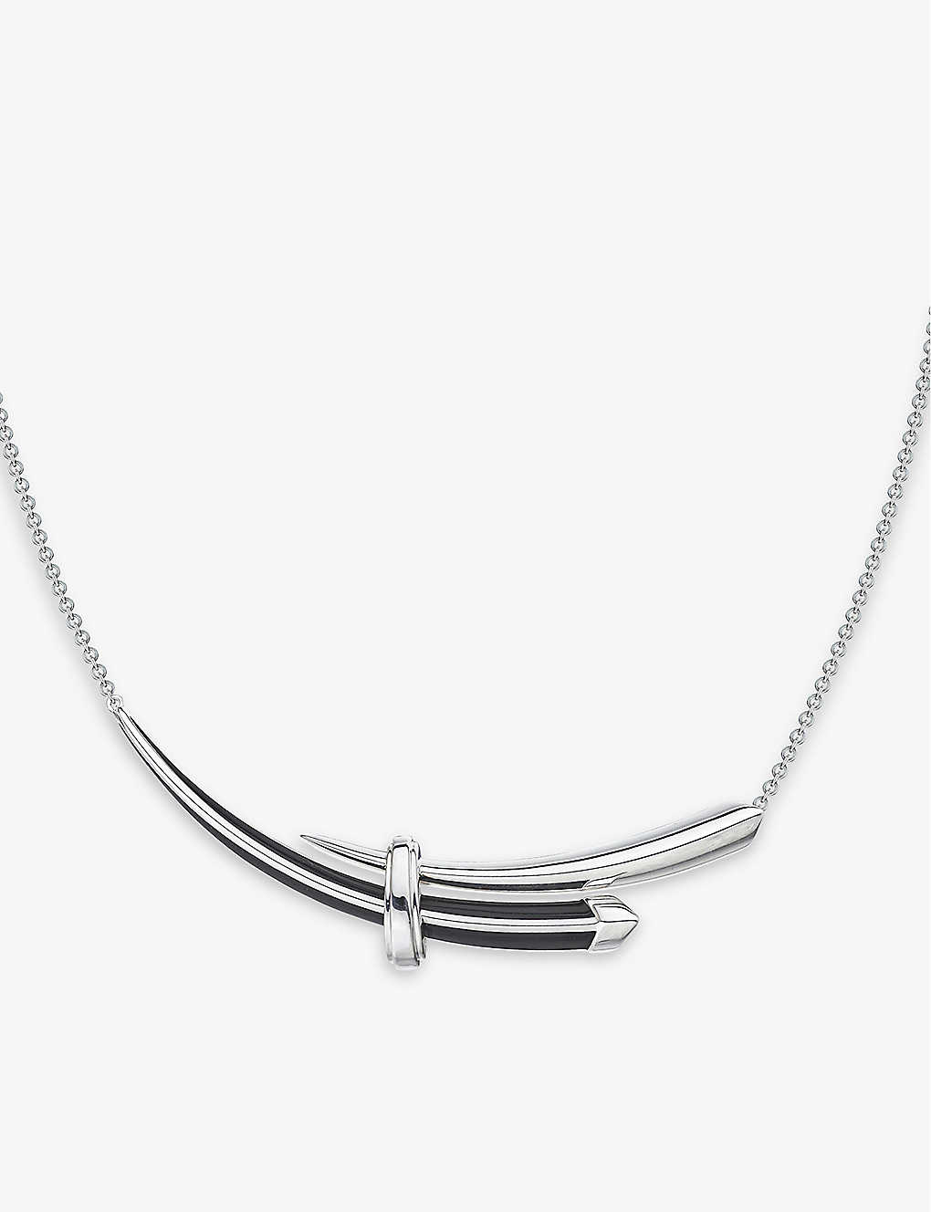 Shop Shaun Leane Women's Silver Sabre Sterling Silver And Ceramic Necklace