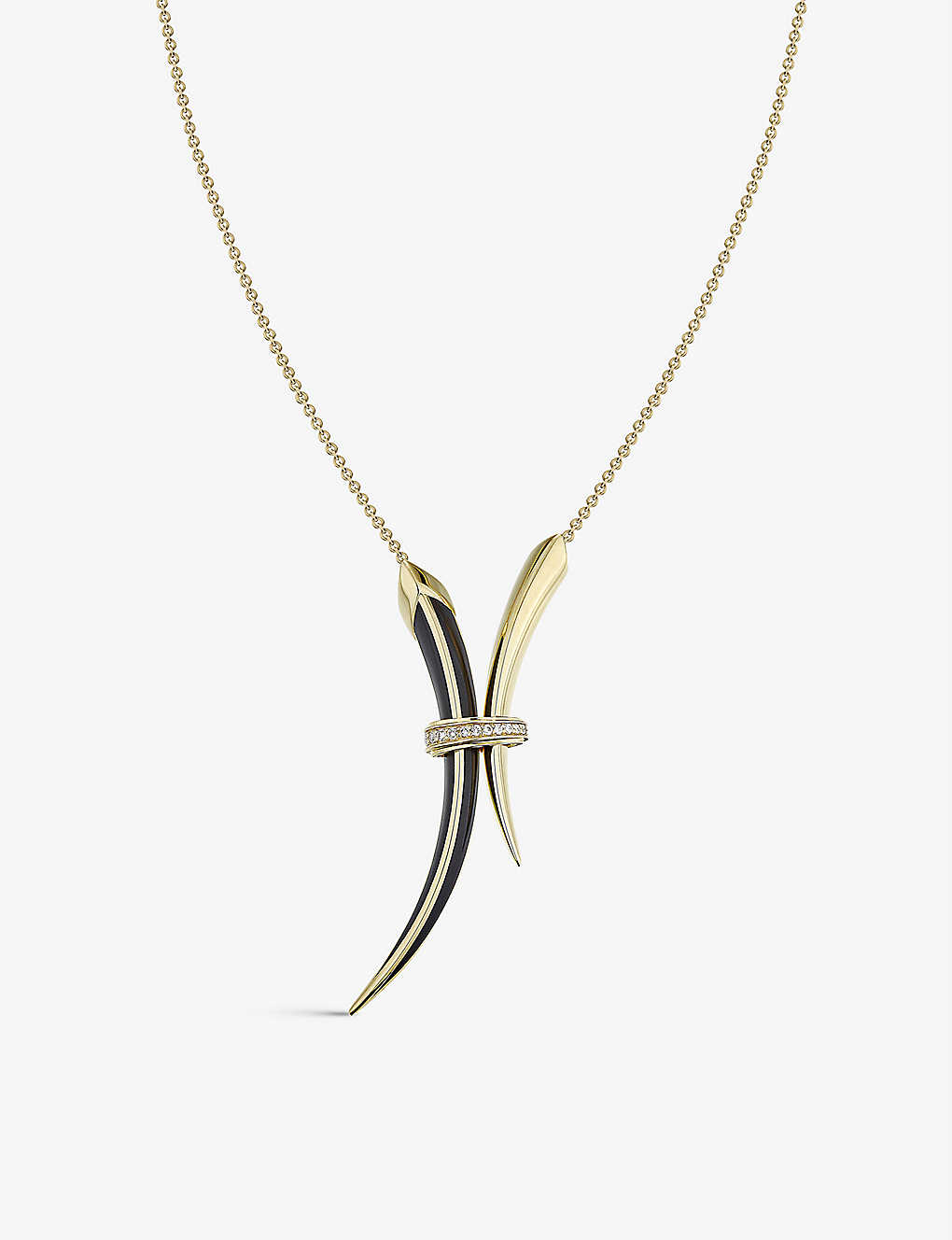 Shaun Leane Women's Yellow Gold Vermeil Sabre Yellow Gold-plated Vermeil Silver, Ceramic And 0.11ct