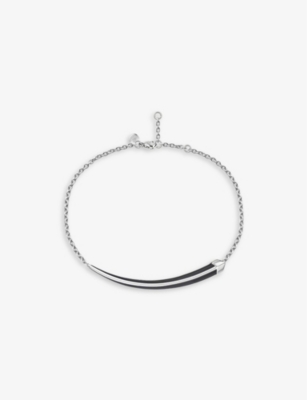 Shaun Leane Sabre Deco Sterling-silver And Ceramic Chain Bracelet